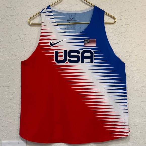 Nike AeroSwift USA Red White Blue Running Tank Top XL NWT - Picture 4 of 12